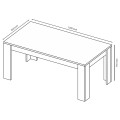 Стол столовый Асти / Asti Глянец Белый - Дуб Крафт MiroMark AS-184-WB