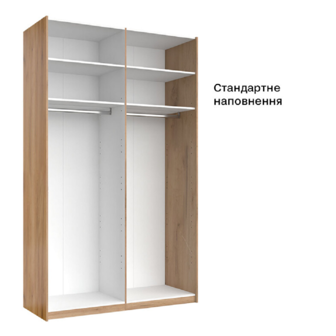 Шафа-купе з дзеркалом 1,5x2,4 Белла / Bella Глянець Білий MiroMark BL-84-WB