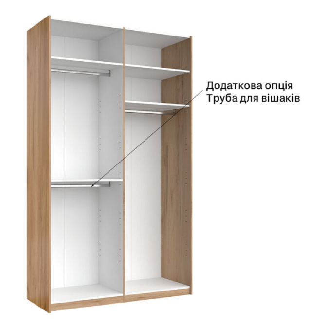 Шафа-купе з дзеркалом 1,5x2,4 Белла / Bella Глянець Білий MiroMark BL-84-WB