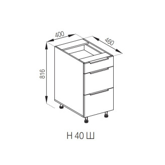 Кухонная секция нижняя Н 40Ш FAVORIT Алиса Мир мебели Кухонная секция нижняя Н 40Ш FAVORIT Алиса Мир мебели