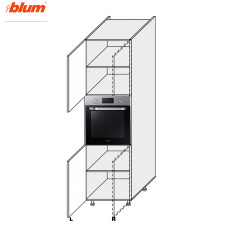 Кухонная секция Пенал Миллениум 60ПД/2140 Духовка Pro Blum ML-765W/9003 MiroMark