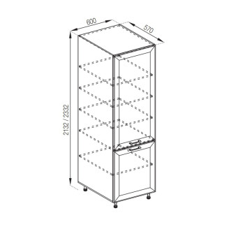 Кухонная секция пенал П 60 (h-920) Марго Мир мебели