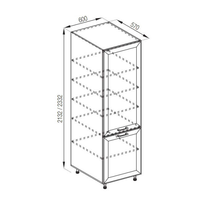 Кухонная секция пенал П 60 (h-920) Марго Мир мебели