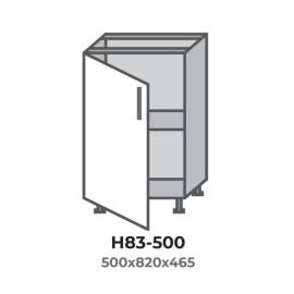 Кухонная секция Н83-500 нижняя 500 один фасад Оптима Эверест  