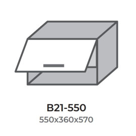 Кухонная секция В21-550 верхняя 550 горизонт 550 висота 360 один фасад Оптима Эверест  