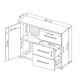 Комод 1Дв 3Ящ Фемелі / Family Глянець Білий MiroMark FM-61-WB