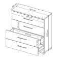 Комод 4Ящ Фемели / Family Глянец Белый MiroMark FM-64-WB