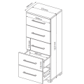 Комод 5Ящ Фемели / Family Глянец Белый MiroMark FM-65-WB