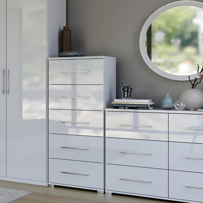 Комод 5Ящ Фемели / Family Глянец Белый MiroMark FM-65-WB