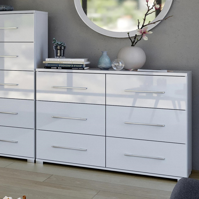 Комод 6Ящ Фемелі / Family Глянець Білий MiroMark FM-66-WB