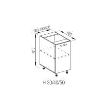 Кухонна секція нижня Н 30 Б'янка Світ меблів