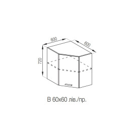 Кухонная секция верхняя 60*60 Бьянка Мир мебели