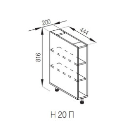 Кухонна секція нижня полиці Н 20 Софі Світ меблів