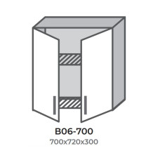 Кухонна секція В06-700 верхня 700 сушарка два фасади Модерн Еверест  