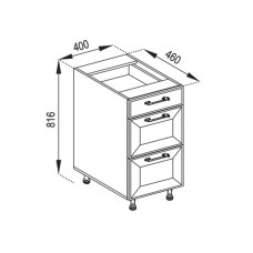 Кухонная секция нижняя Н 40Ш LUX Марго Мир мебели