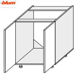 Кухонна секція Валенсія нижня 80НМ/820 2дв Мийка Pro Blum VL-087W/9003 MiroMark