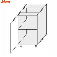 Кухонна секція Мері нижня 45Н/820 1дв Pro Blum MR-046W/9003gl MiroMark
