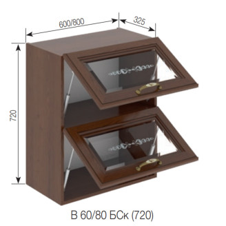 Кухонна секція верхня В 80 БСк Роксана Світ меблів 
