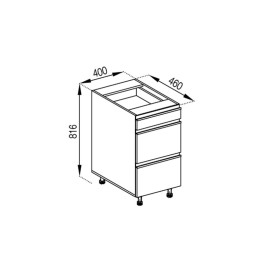 Кухонная секция нижняя Н 40Ш FAVORIT Софи Мир мебели 