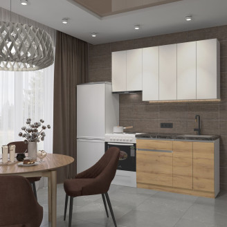 Кухня готова ДСП 3 Класик 1,8 м висота Н 900 плита окремо, без ручок Senam    