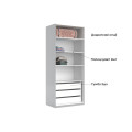 Шкаф 2Дв без зеркала Меги / Megy Глянец Шиншила Серая MiroMark MG-22-GG