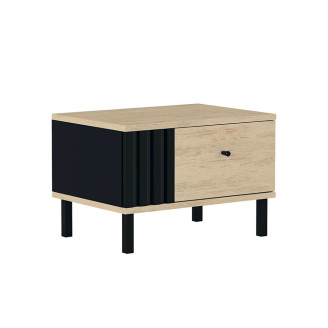 Тумба нічна Дуб Артизан / Антрацит Тео Світ Меблів