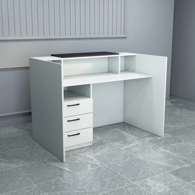 Ресепшин-2 стол стойка Белый Гамма стиль