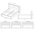 Кровать с подъёмным механизмом 1,6x2,0 Каркас Мягкая спинка Белла / Bella Глянец Белый MiroMark BL-47-WB