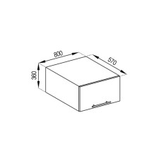 Кухонна секція антресоль А 80 (570) Адель Світ меблів