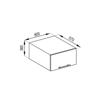 Кухонная секция антресоль А 80 (570) Адель  Мир мебели