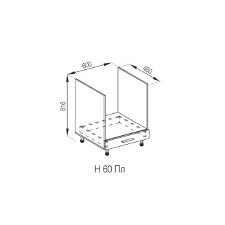 Кухонна секція нижня Н 60Пл LUX Б'янка Світ меблів