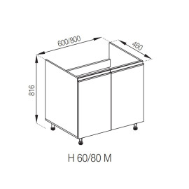 Кухонная секция нижняя Н 60М Софи Мир мебели