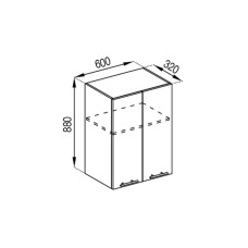 Кухонна секція верхня В 60 під витяжку (h-920) Адель Світ меблів