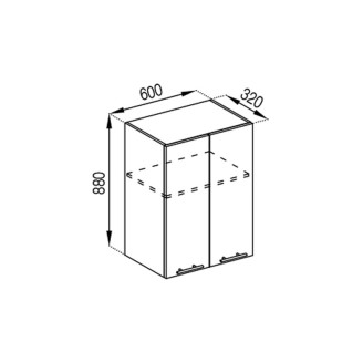 Кухонна секція верхня В 60 під витяжку (h-920) Адель Світ меблів Кухонна секція верхня В 60 під витяжку (h-920) Адель Світ меблів