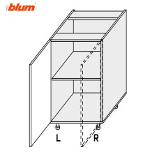 Кухонная секция нижняя Миллениум 20Н/820 1дв Pro Blum Правая ML-023W/9003R MiroMark
