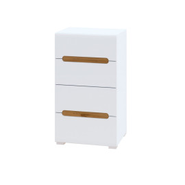 Комод 60 Глянец Белый / Дуб Аппалачи Бьянко Мир Мебели