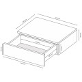 Тумба прикроватная 1Ящ Вива / Viva Мат Графит MiroMark VV-51-MG