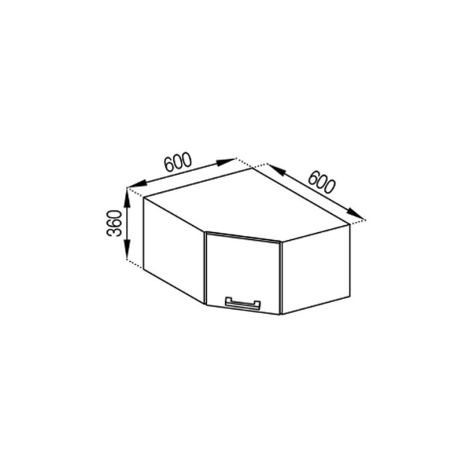 Кухонная секция антресоль А 60*60 Марта Мир мебели