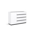 Комод 1Дв 4Ящ Дуо / Duo Супермат Белый - Глянец Антрацит MiroMark DU-61-WM