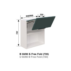 Кухонная секция верхняя В 60 Б Free Fold (720) Анна Мир мебели
