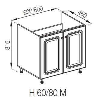 Кухонна секція нижня Н 60М Валенсія Світ меблів 