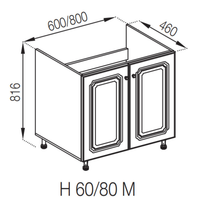 Кухонна секція нижня Н 60М Валенсія Світ меблів 