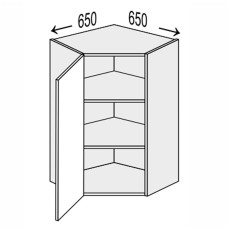 Кухонна секція Мері верхня Кут В 45° 650х650/900 1дв MR-591W/9003gl MiroMark
