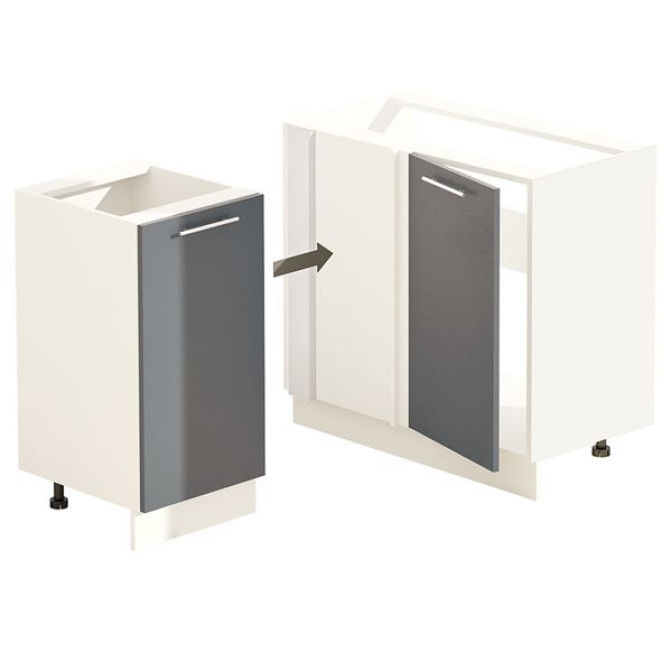 Кухонна секція нижня Н100х60.82.1Д. кут. Мийка Еко Комфорт меблі