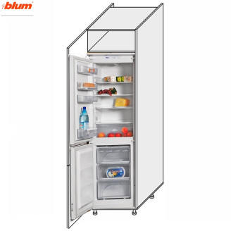 Кухонна секція Мері Пенал 60ПХ/2320 Холодильник Pro Blum MR-867W/9003gl MiroMark