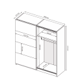 Шкаф-купе 2,0x2,1 Вива / Viva Глянец Белый MiroMark VV-20-WB