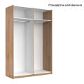 Шкаф-купе без зеркала 1,5*2,1 Асти / Asti Глянец Белый - Дуб Крафт MiroMark AS-29-WB