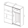 Шкаф-купе 2,0х2,1 Империя / Imperia Глянец Белый MiroMark MP-20-WB