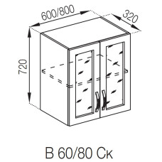 Кухонная секция нижняя В 80Ск Оля Мир мебели