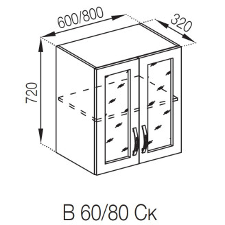 Кухонна секція нижня В 80Ск Оля Світ меблів Кухонна секція нижня В 80Ск Оля Світ меблів